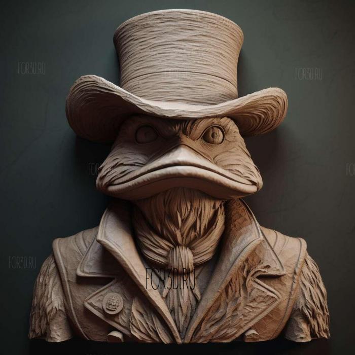 Howard the Duck 3 stl model for CNC